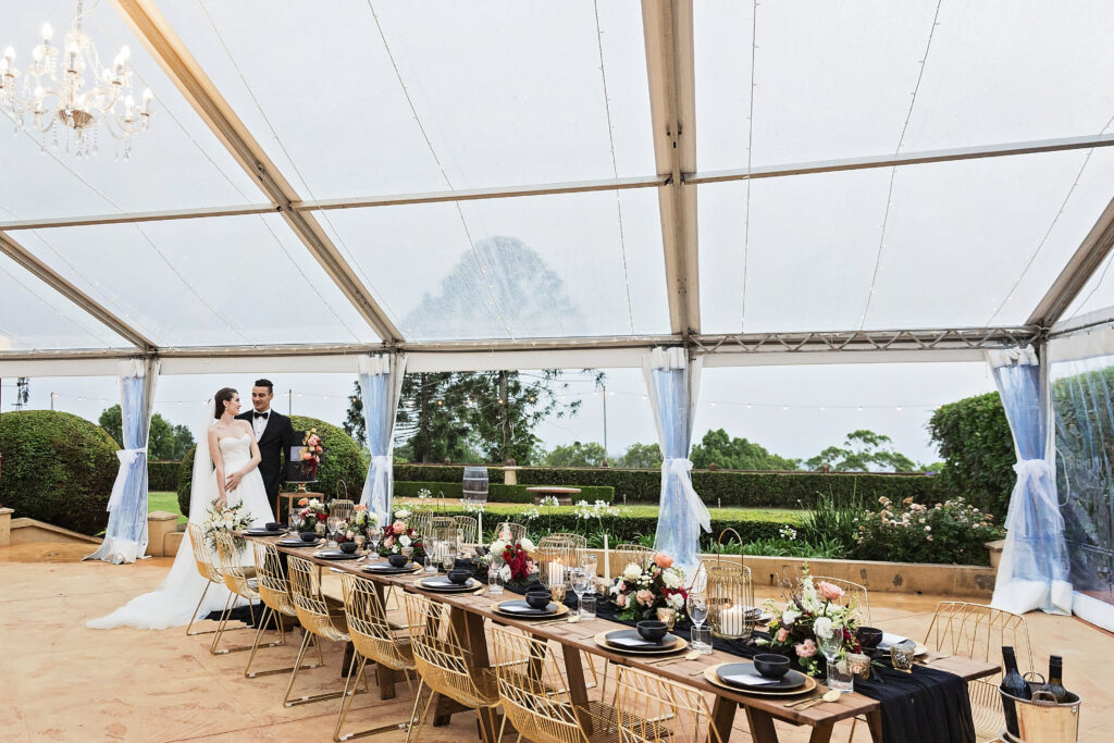 Enchanted Dining Under the Stars- Flaxton Gardens Marquee Wedding