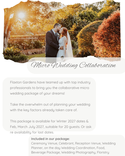 Micro Wedding Package - Flaxton Gardens